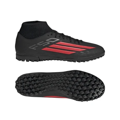 Adidas F50 Club Mid M TF core black/lucid red/core black pánské fotbalové kopačky turfy