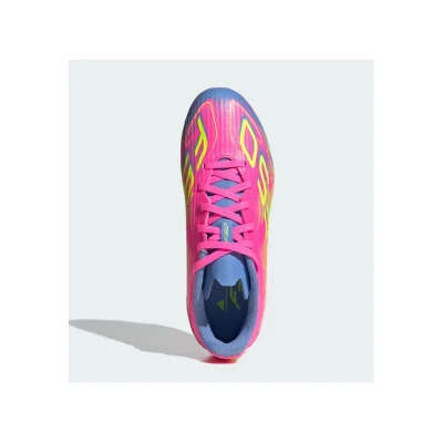 Adidas F50 League Jr FG/MG lucid pink/lucid lemon/blue fusion chlapecké fotbalové kopačky