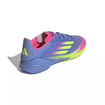 Adidas F50 League Jr TF blue fusion/lucid lemon/lucid pink chlapecké fotbalové kopačky