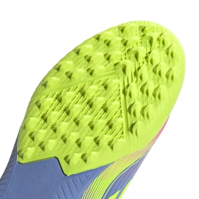 Adidas F50 League Jr TF blue fusion/lucid lemon/lucid pink chlapecké fotbalové kopačky