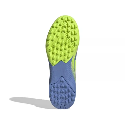 Adidas F50 League Jr TF blue fusion/lucid lemon/lucid pink chlapecké fotbalové kopačky