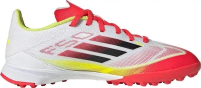 Adidas F50 League Jr TF cloud white/core black/solar yellow chlapecké fotbalové kopačky turfy