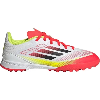 Adidas F50 League Jr TF cloud white/core black/solar yellow chlapecké fotbalové kopačky turfy