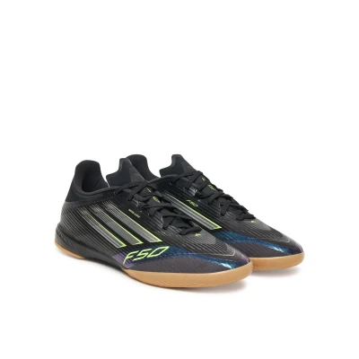 Adidas F50 League M IC core black/iron metallic/lucid lemon pánské halové fotbalové kopačky
