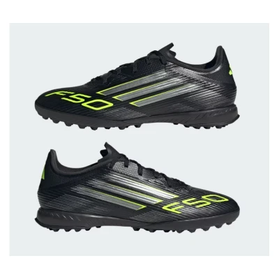 Adidas F50 League M TF core black/iron metallic/lucid lemon pánské fotbalové kopačky turfy