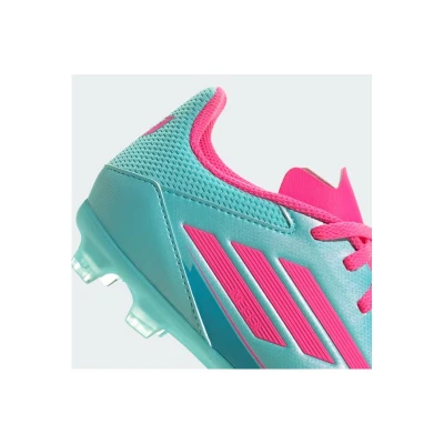 Adidas F50 League Messi Jr FG/MG flash aqua/lucid pink/lucid cyan chlapecké fotbalové kopačky