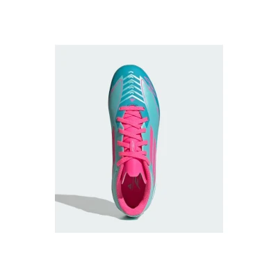 Adidas F50 League Messi Jr FG/MG flash aqua/lucid pink/lucid cyan chlapecké fotbalové kopačky