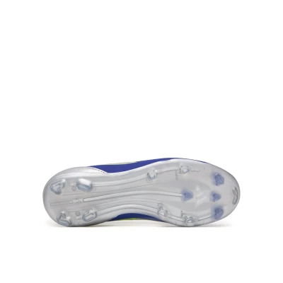 Adidas F50 League Messi Jr FG/MG silver metallic/solar yellow/lucid blue chlapecké fotbalové kopačky