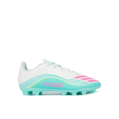 Adidas F50 Messi Club Jr FG/MG cloud white/lucid pink/flash aqua chlapecké fotbalové kopačky