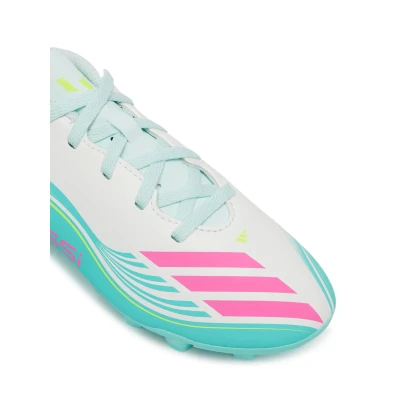 Adidas F50 Messi Club Jr FG/MG cloud white/lucid pink/flash aqua chlapecké fotbalové kopačky