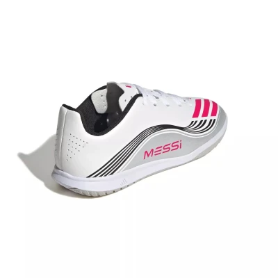 Adidas F50 Messi Club Jr IC cloud white/lucid red/silver metallic chlapecké fotbalové kopačky