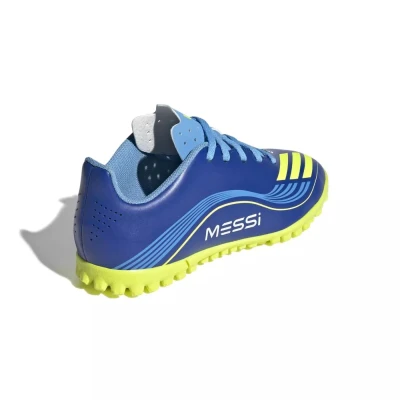 Adidas F50 Messi Club Jr TF team royal blue/solar yellow/semi blue burst chlapecké fotbalové kopačky turfy