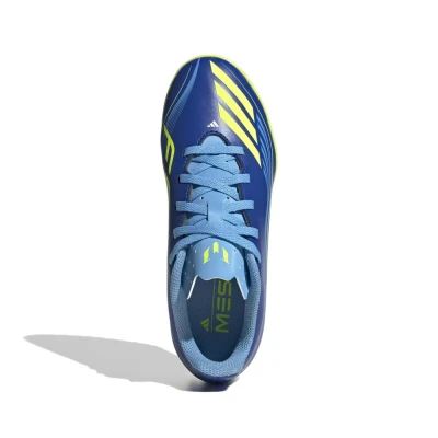 Adidas F50 Messi Club Jr TF team royal blue/solar yellow/semi blue burst chlapecké fotbalové kopačky turfy
