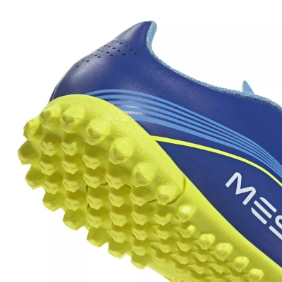 Adidas F50 Messi Club Jr TF team royal blue/solar yellow/semi blue burst chlapecké fotbalové kopačky turfy