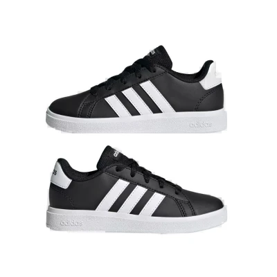 Adidas Grand Court 2.0 Jr core black/cloud white/core black juniorské tenisky