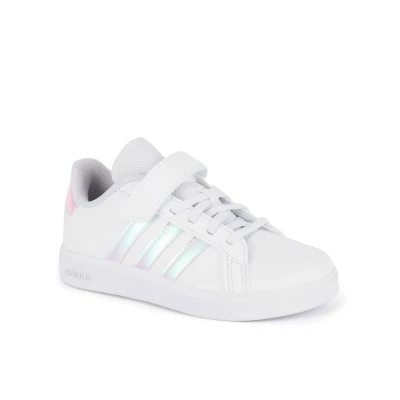 Adidas Grand Court 2.0 K cloud white/iridescent/cloud white dívčí rekreační obuv