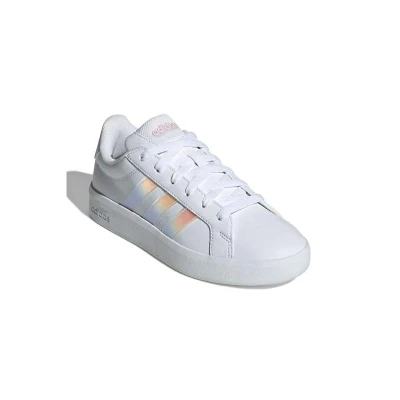 Adidas Grand Court 3.0 Jr cloud white/iridescent/almost pink dívčí tenisky