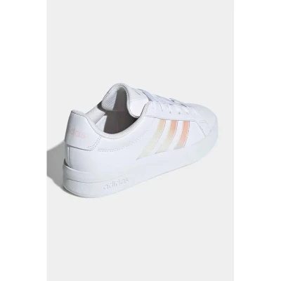 Adidas Grand Court 3.0 Jr cloud white/iridescent/almost pink dívčí tenisky