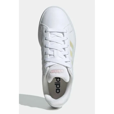 Adidas Grand Court 3.0 Jr cloud white/iridescent/almost pink dívčí tenisky