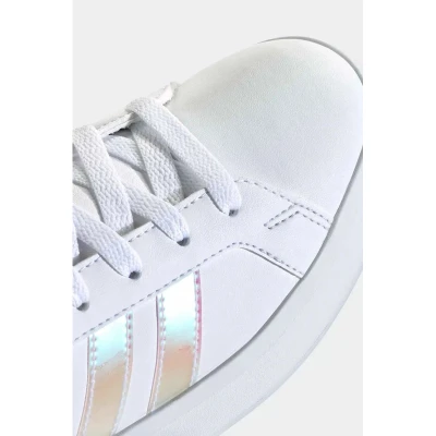 Adidas Grand Court 3.0 Jr cloud white/iridescent/almost pink dívčí tenisky
