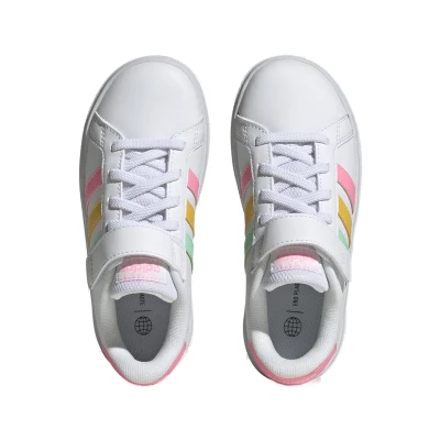 Adidas Grand Court cloud white/pulse mint/beam pink dívčí tenisky
