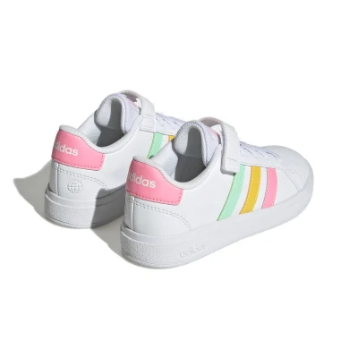 Adidas Grand Court cloud white/pulse mint/beam pink dívčí tenisky
