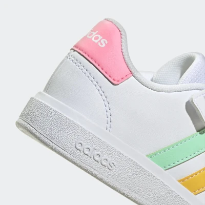Adidas Grand Court cloud white/pulse mint/beam pink dívčí tenisky