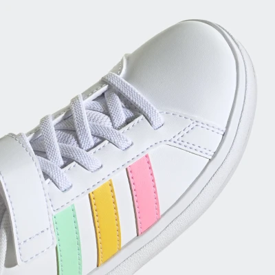 Adidas Grand Court cloud white/pulse mint/beam pink dívčí tenisky