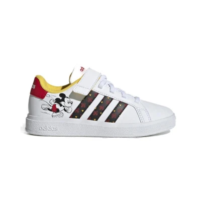 Adidas Grand Court Mickey cloud white/core black/better scarlet dětské tenisky