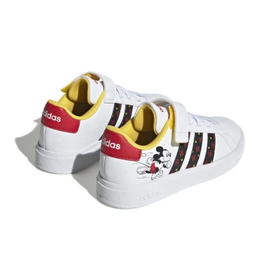 Adidas Grand Court Mickey cloud white/core black/better scarlet dětské tenisky