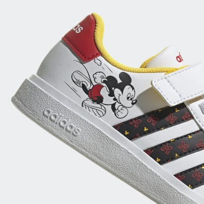 Adidas Grand Court Mickey cloud white/core black/better scarlet dětské tenisky