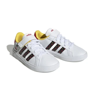 Adidas Grand Court Mickey cloud white/core black/better scarlet dětské tenisky