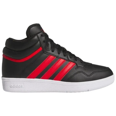 Adidas Hoops 4.0 Mid Jr core black/better scarlet/cloud white chlapecké tenisky