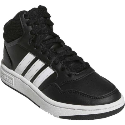 Adidas Hoops Mid 3.0 K core black/cloud white/grey six chlapecké tenisky