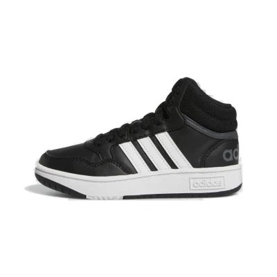 Adidas Hoops Mid 3.0 K core black/cloud white/grey six chlapecké tenisky