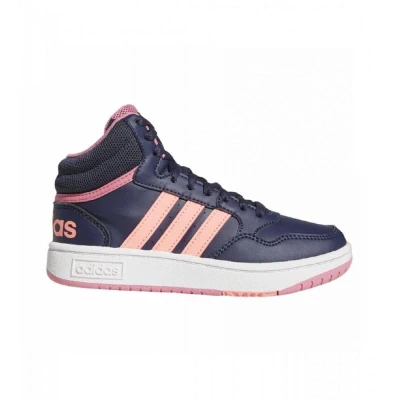 Adidas Hoops Mid 3.0 shadow navy/acid red/rose tone dívčí tenisky