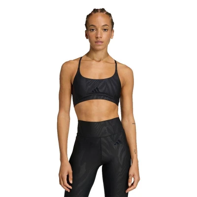 Adidas LS AOP BRA BLACK dámská sportovní podprsenka