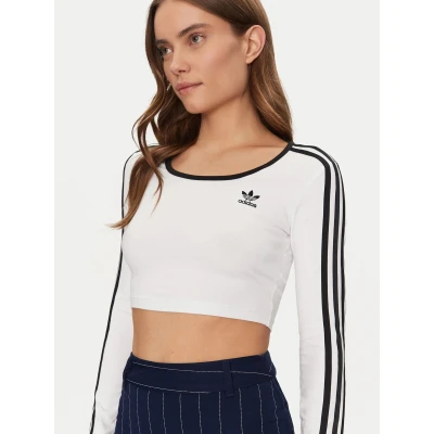 Adidas Originals 3S LS CROP-WHITE dámské tričko