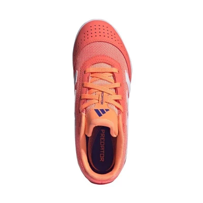 Adidas Predator Club Jr IC signal coral/cloud white/beam orange chlapecké fotbalové kopačky halové