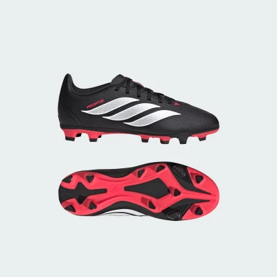 Adidas Predator Club K FG/MG core black/cloud white/lucid red chlapecké fotbalové kopačky
