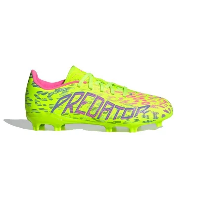 Adidas Predator League Jr FG lucid lemon/blue fusion/lucid pink chlapecké fotbalové kopačky