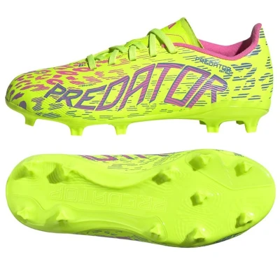 Adidas Predator League Jr FG lucid lemon/blue fusion/lucid pink chlapecké fotbalové kopačky