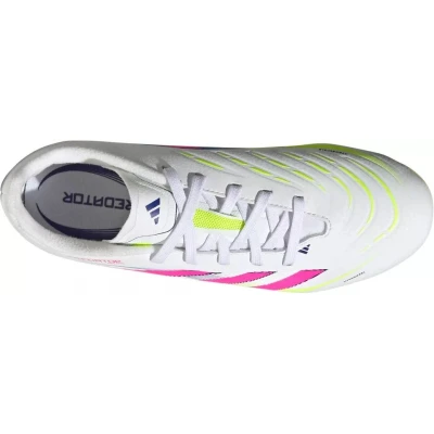 Adidas Predator League Jr FG/MG cloud white/lucid pink/lucid lemon chlapecké fotbalové kopačky