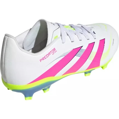 Adidas Predator League Jr FG/MG cloud white/lucid pink/lucid lemon chlapecké fotbalové kopačky