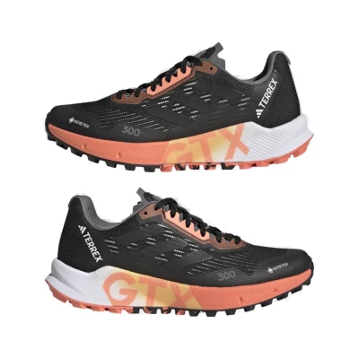 Adidas Terrex Agravic Flow 2.0 GTX core black/core black/coral dámská běžecká trailová obuv