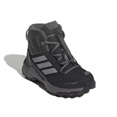 Adidas Terrex AX4R CW+ Jr core black/matte silver/grey six juniorské kotníkové zimní boty