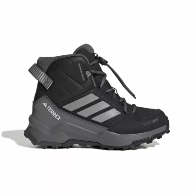 Adidas Terrex AX4R CW+ Jr core black/matte silver/grey six juniorské kotníkové zimní boty