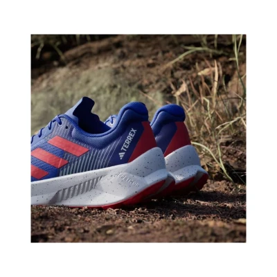 Adidas Terrex Soulstride Flow M dash grey/pure ruby/semi lucid blue pánská běžecká trailová obuv