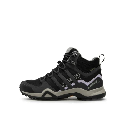 Adidas Terrex Swift R2 Mid GTX Ws core black/solid grey/purple tint dámská kotníková turistická obuv