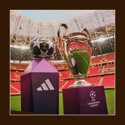 Adidas UCL PRO F DPURPL/WHITE/SYELLO fotbalový míč